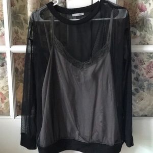 Black double layer top